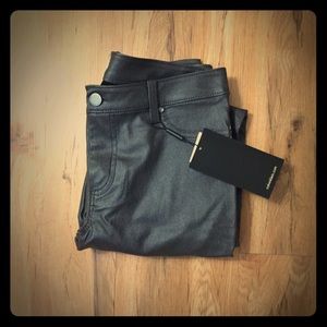 Calvin Klein back leather jeans